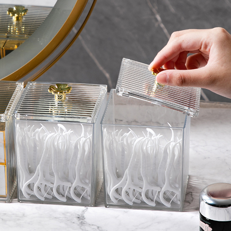Home Goods Bathroom Storage - Kotak Penyimpanan Kapas Kosmetik, Wadah Kotak