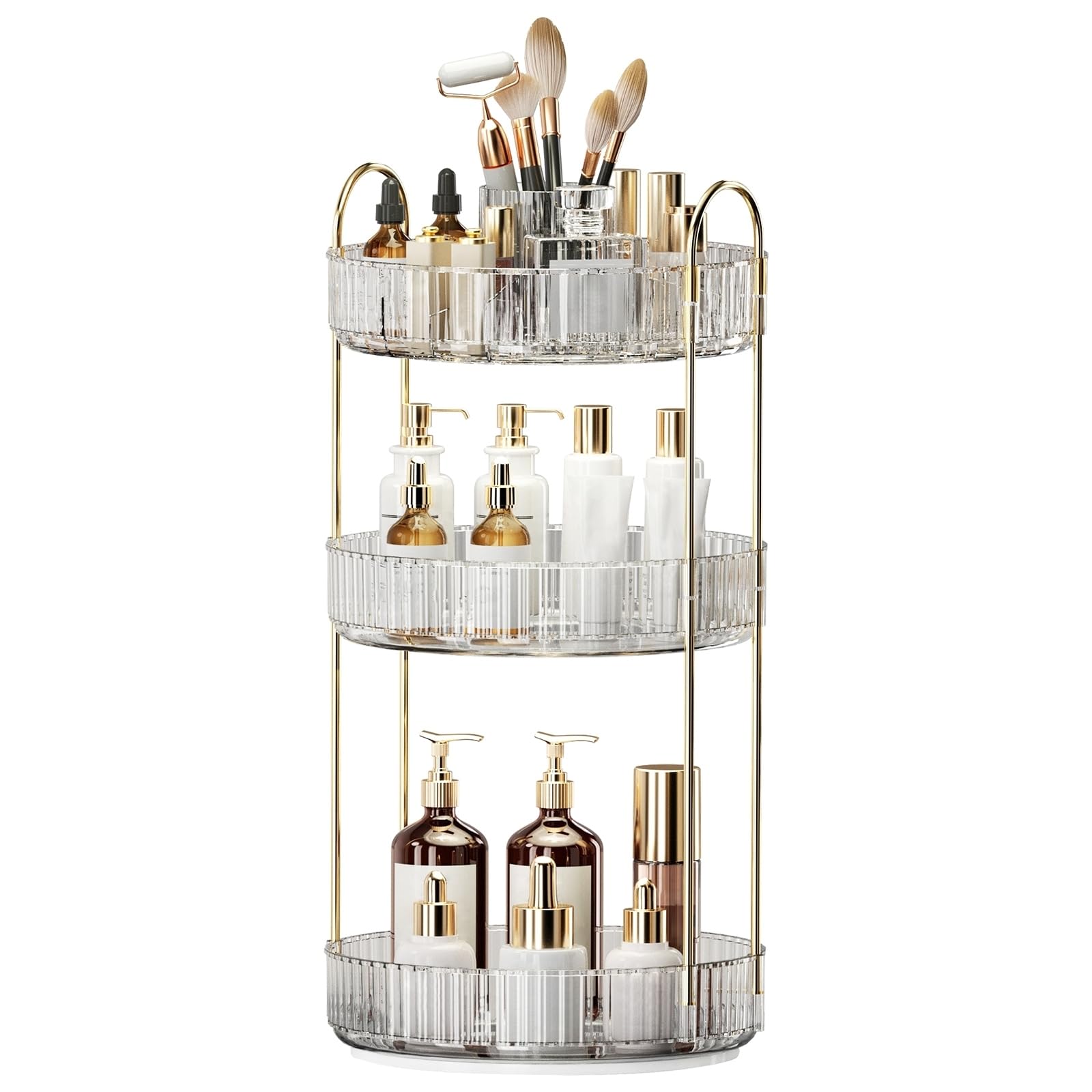 Home Essentials Bathroom Organizer - Organizer Makeup Putar 360 Derajat, Kotak
