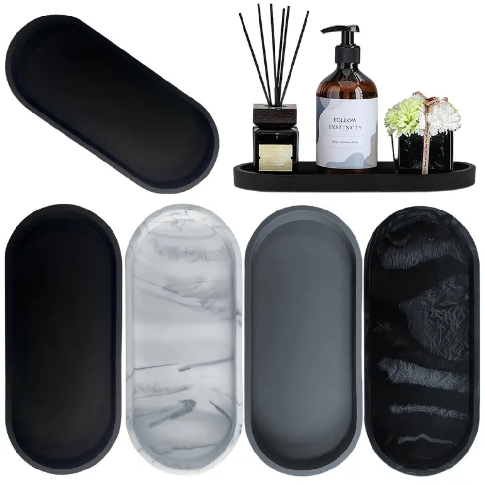 Home Essentials Bathroom Organizer - 1Pc Nampan Silikon untuk Meja Rias