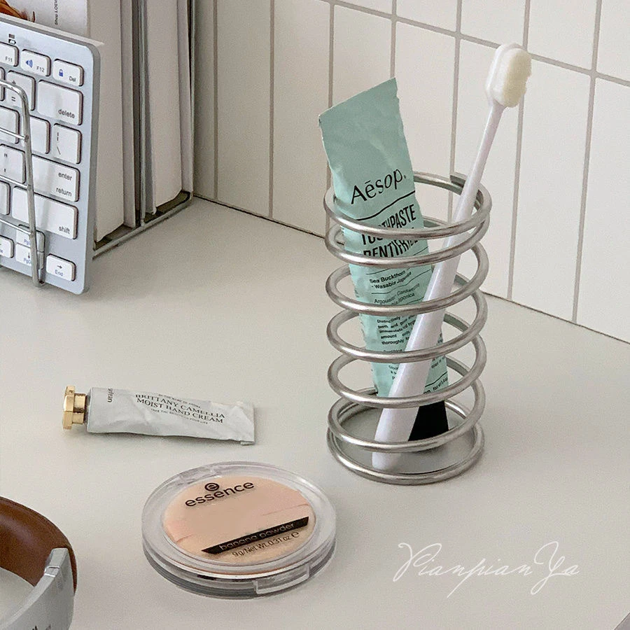 Home Bathroom Gadgets - Tempat Sikat Gigi Stainless Steel Aksesoris