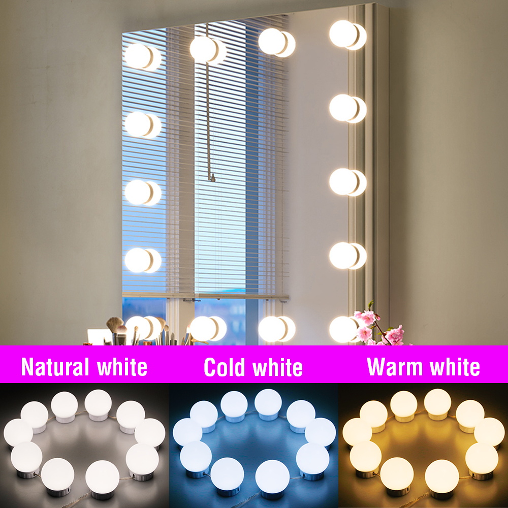 Home Bathroom Vanity - Lampu Cermin Rias LED USB, Lampu