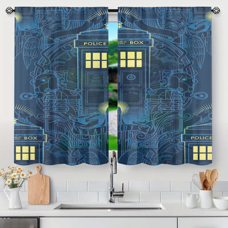 Home Bathroom Called - Panel Tirai Kotak Telepon Polisi Grafis