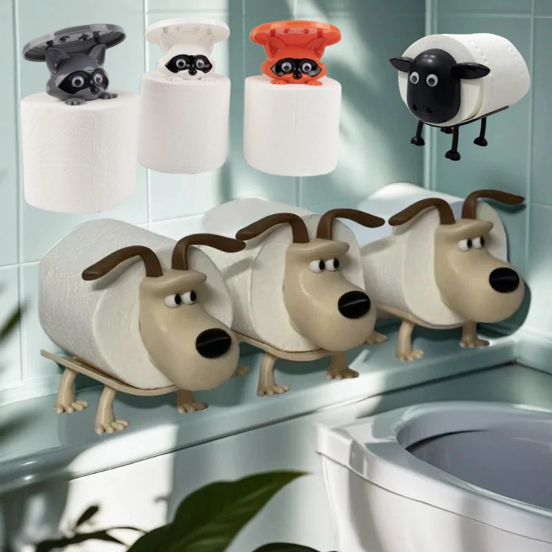 Home Bathroom Gadgets - Tempat Tisu Toilet Bentuk Anjing Rakun