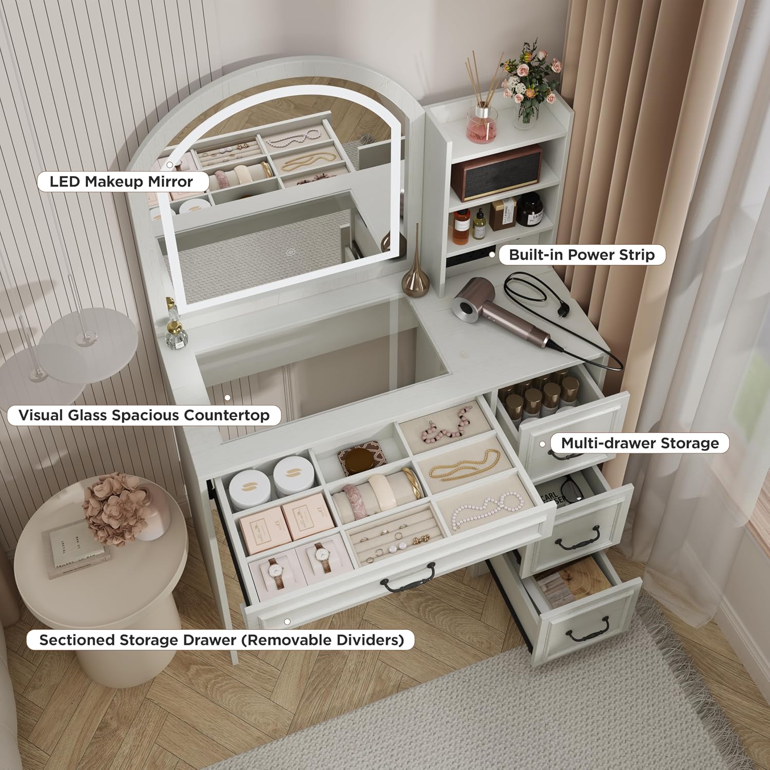 Meja Rias Modern dengan Cermin - Home Outlet Bathroom Mirrors ulasan dan harga