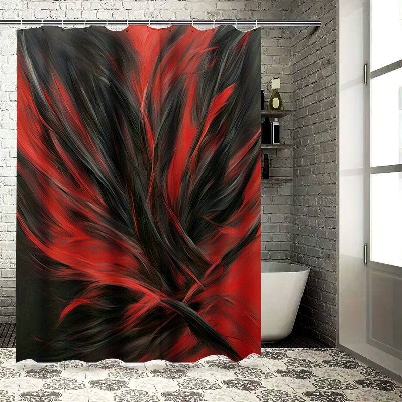 Tirai Mandi Cetak Abstrak Mera - Home Decor Bathroom Ideas ulasan dan harga
