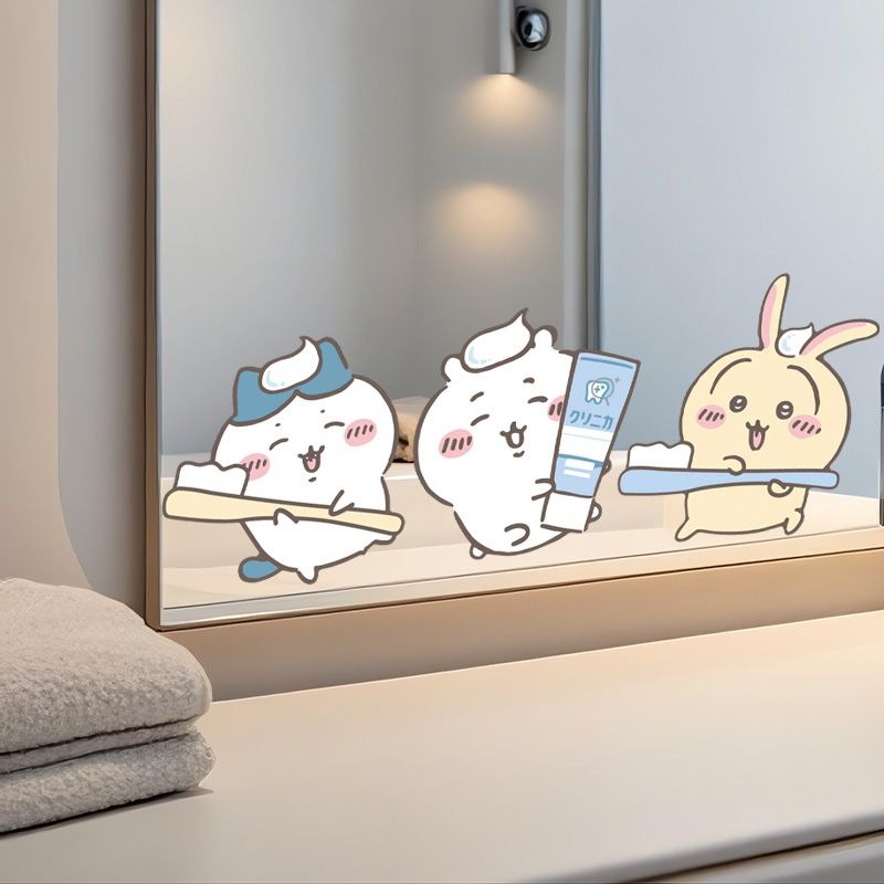 Stiker Cermin Chiikawa Motif L - Home Bathroom Vanity ulasan dan harga