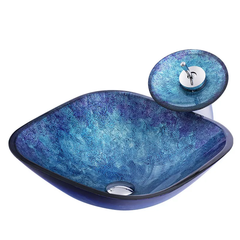 Wastafel Kaca Tempered Modern, - Home Bathroom Ware ulasan dan harga
