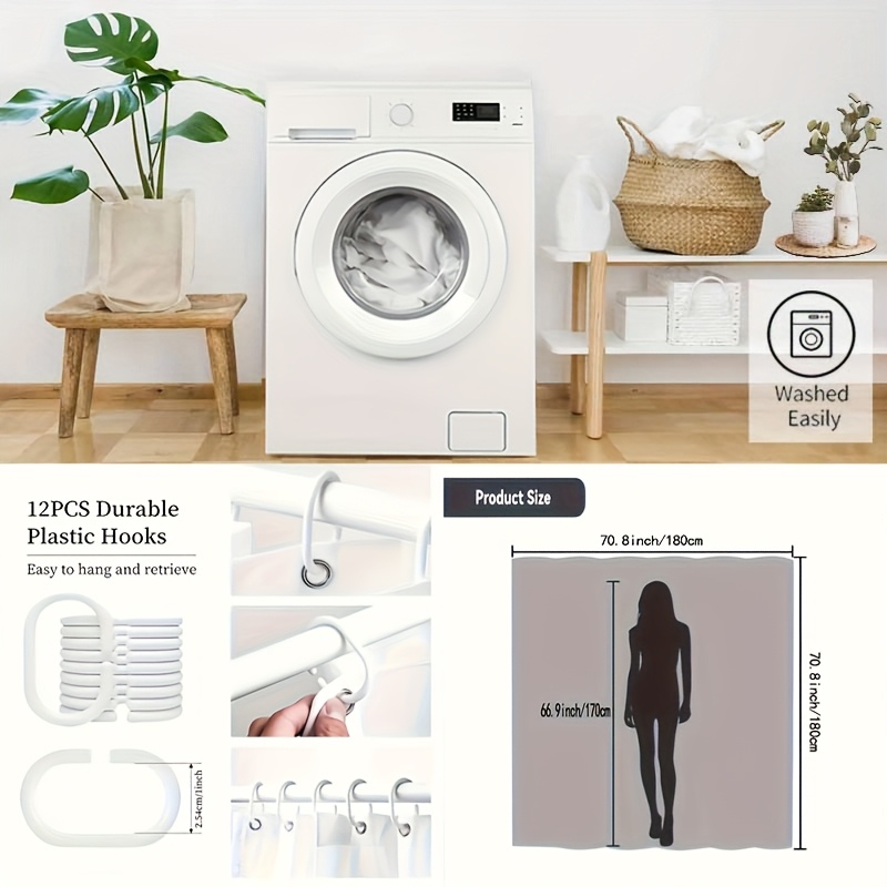 Tirai Kamar Mandi Cetak 2D Pol - Home Bathroom Partition ulasan dan harga