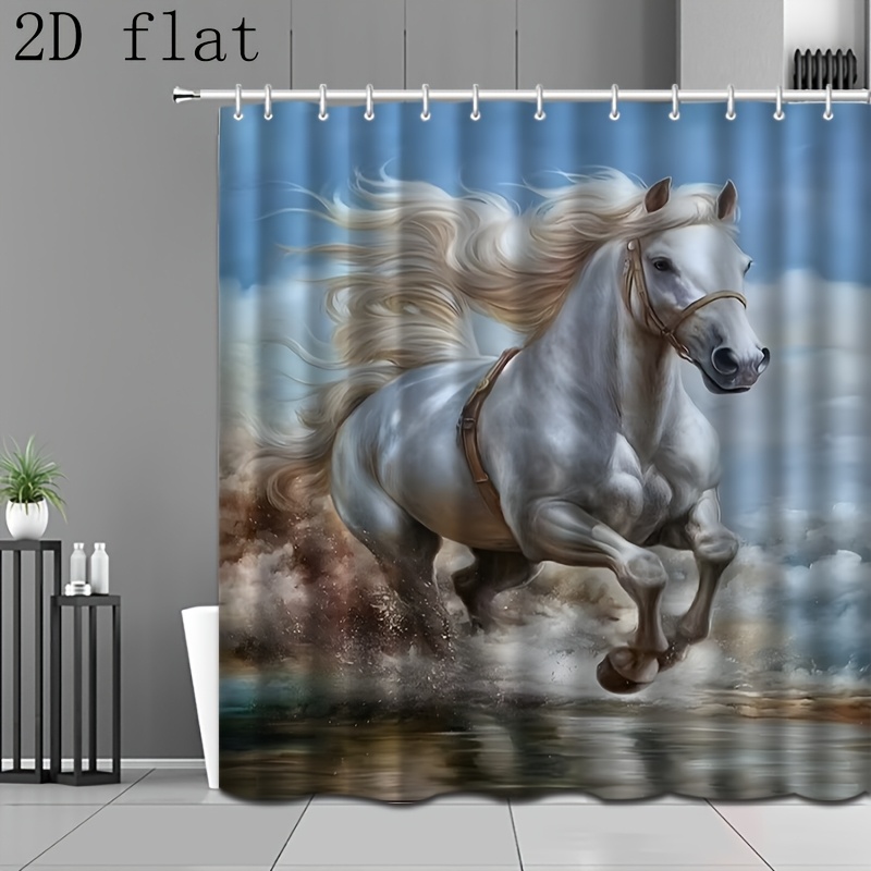 Tirai Kamar Mandi Cetak 2D Pol - Home Bathroom Partition ulasan dan harga