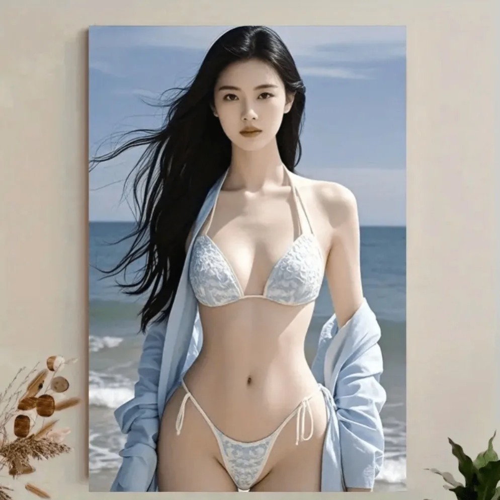 Seni Dinding Pantai untuk Ruan - Home Bathroom Scene ulasan dan harga