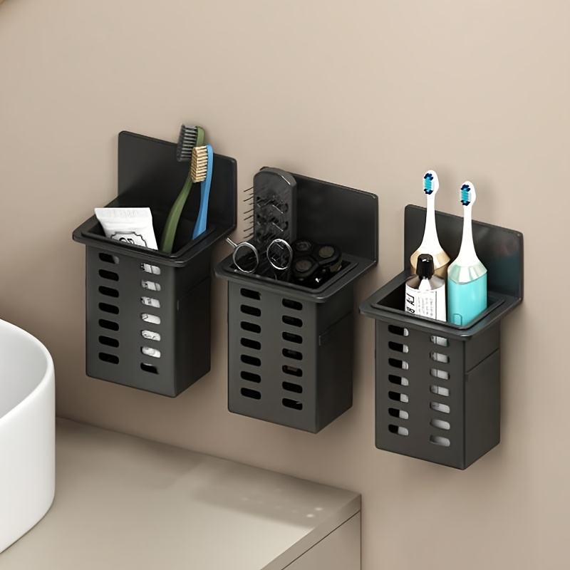 1/2 set rak sikat gigi plastik - Home Essentials Bathroom Organizer ulasan dan harga