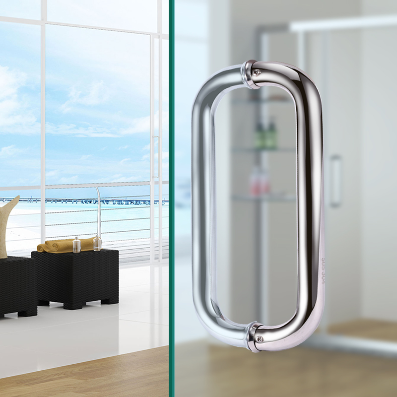 1 Pasang Pegangan Pintu Kaca B - Home Bathroom Gadgets ulasan dan harga