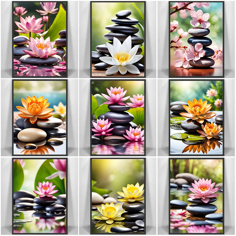 Poster Batu Zen Spa Ketenangan - Home Bathroom Scene ulasan dan harga