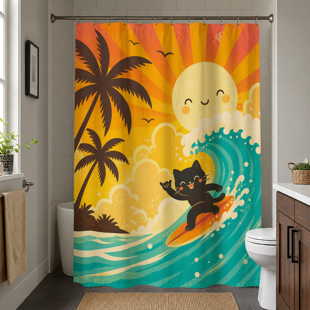 Tirai Kamar Mandi Motif Mataha - Home Decor Bathroom Ideas ulasan dan harga