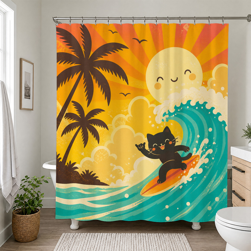 Tirai Kamar Mandi Motif Mataha - Home Decor Bathroom Ideas ulasan dan harga