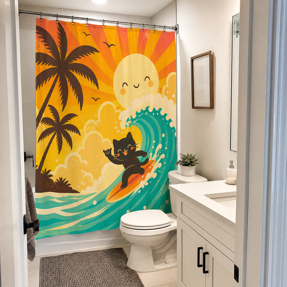 Tirai Kamar Mandi Motif Mataha - Home Decor Bathroom Ideas ulasan dan harga