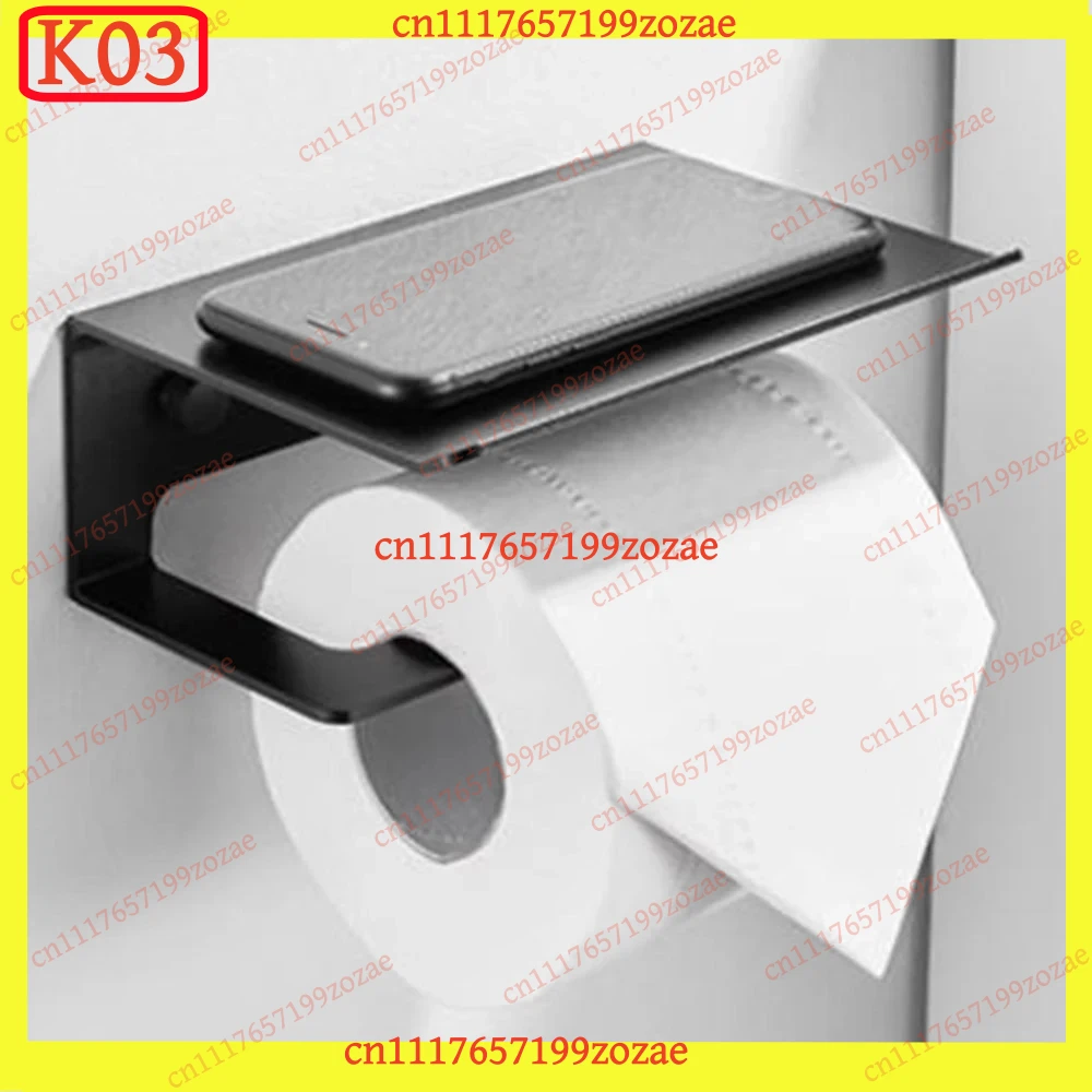 K03 Tempat Tisu Toilet Hitam y - Toilet Paper Holder ulasan dan harga