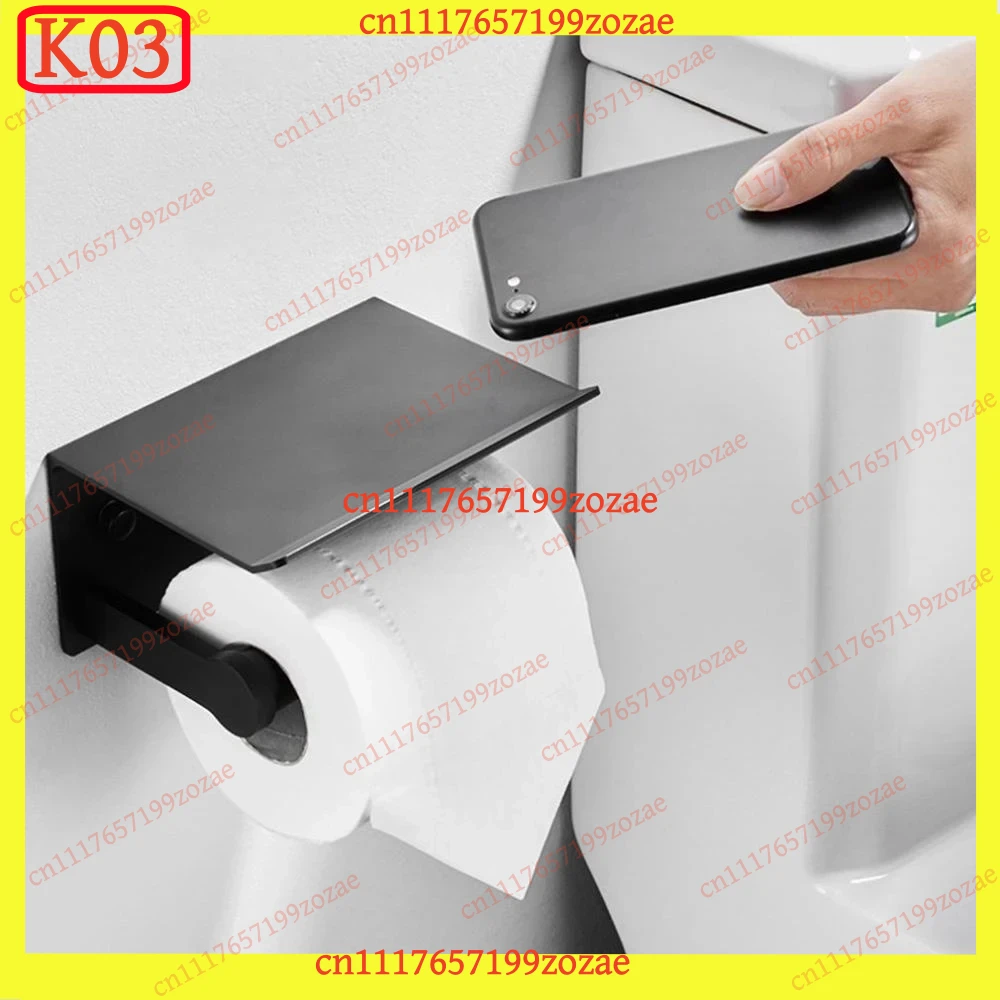 K03 Tempat Tisu Toilet Hitam y - Toilet Paper Holder ulasan dan harga