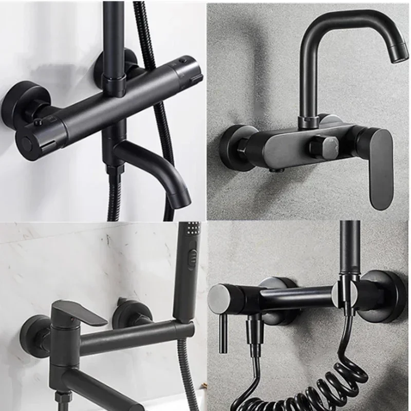 1 buah keran Pancuran hitam pe - Home Bathroom Gadgets ulasan dan harga