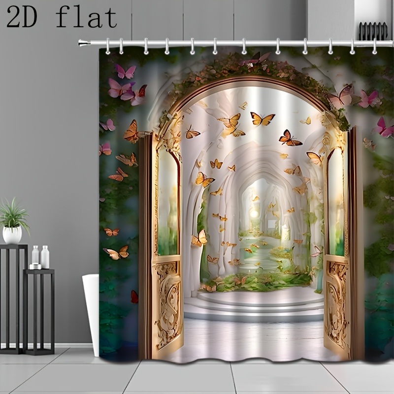 1 buah tirai kamar mandi denga - Home Bathroom Partition ulasan dan harga