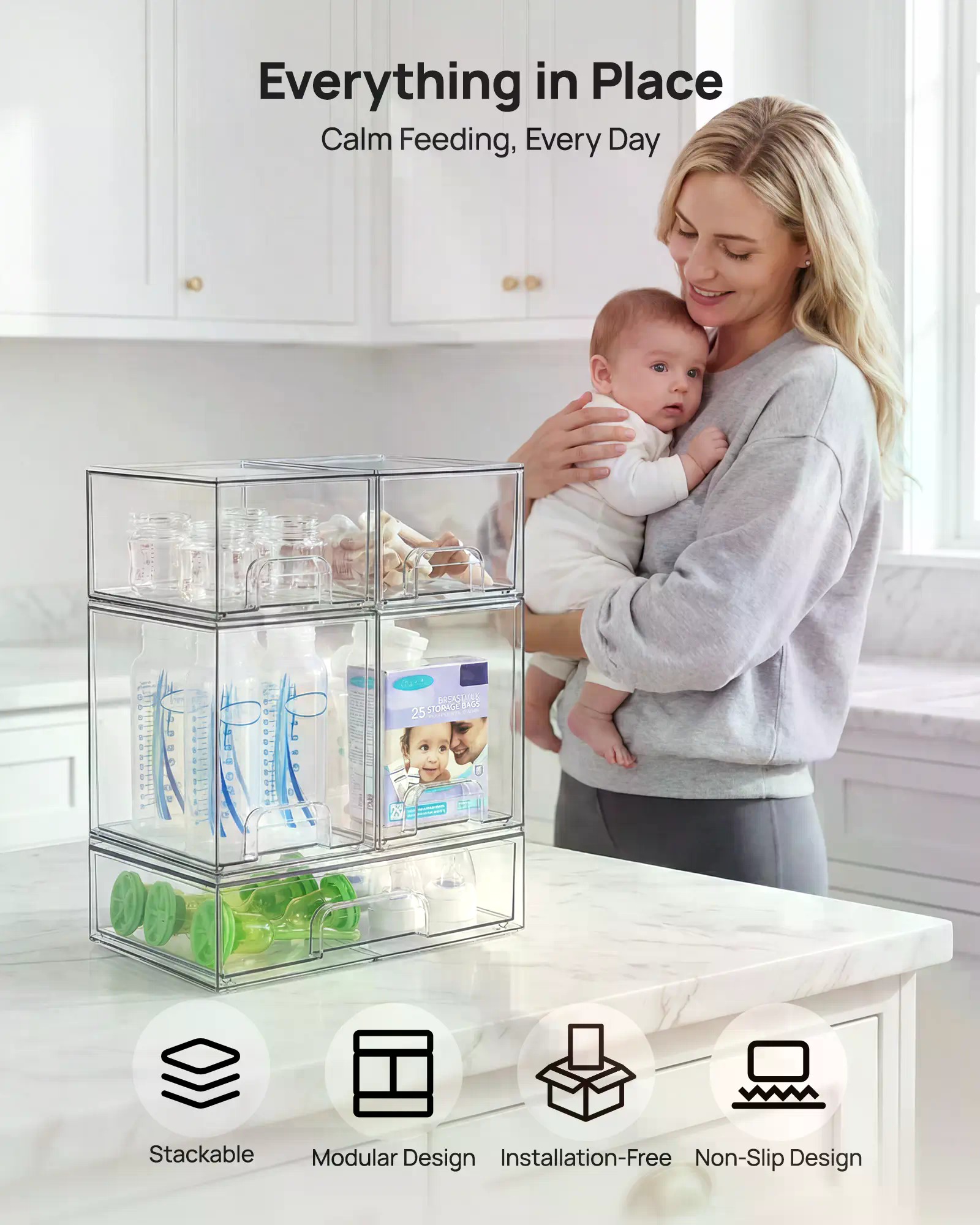 5/8 Set Rak Botol Susun untuk  - Home Bathroom Vanity ulasan dan harga