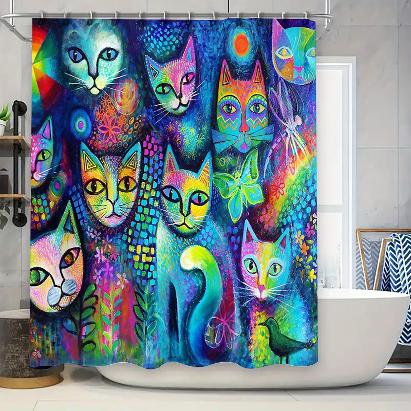 Tirai Mandi Kucing Dekorasi Pe - Home Decor Bathroom Ideas ulasan dan harga