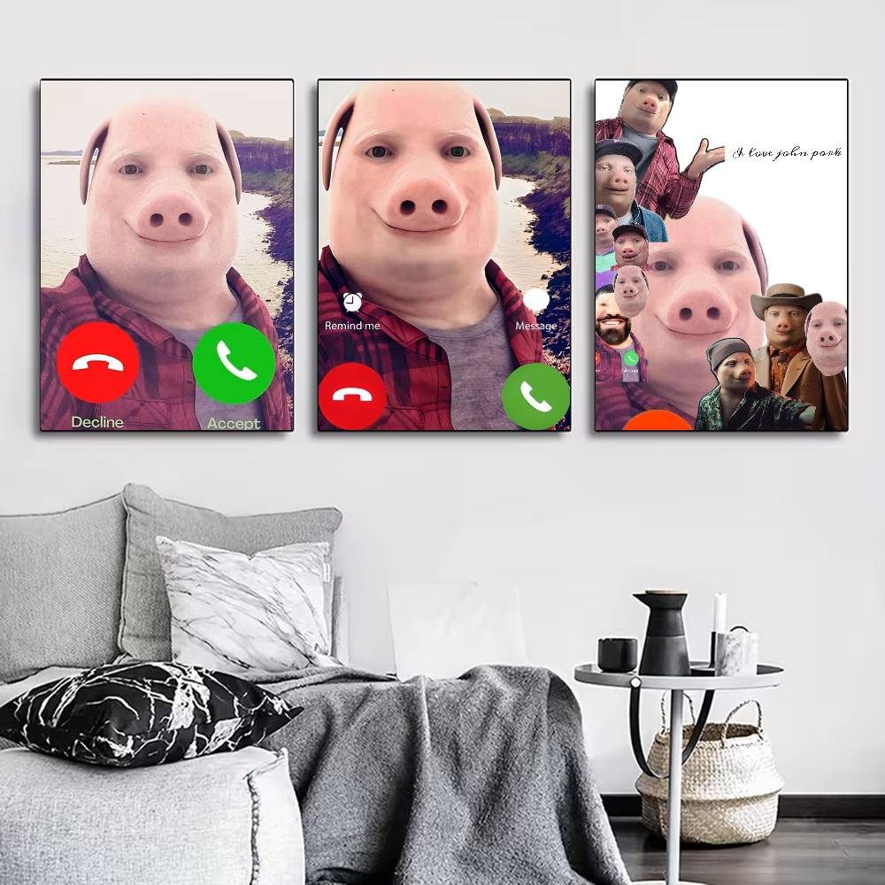 Poster John Pork untuk Dekoras - Home Bathroom Called ulasan dan harga