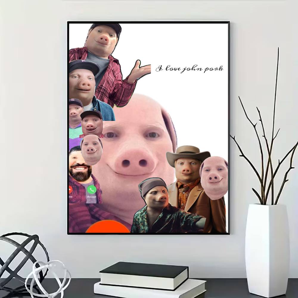 Poster John Pork untuk Dekoras - Home Bathroom Called ulasan dan harga