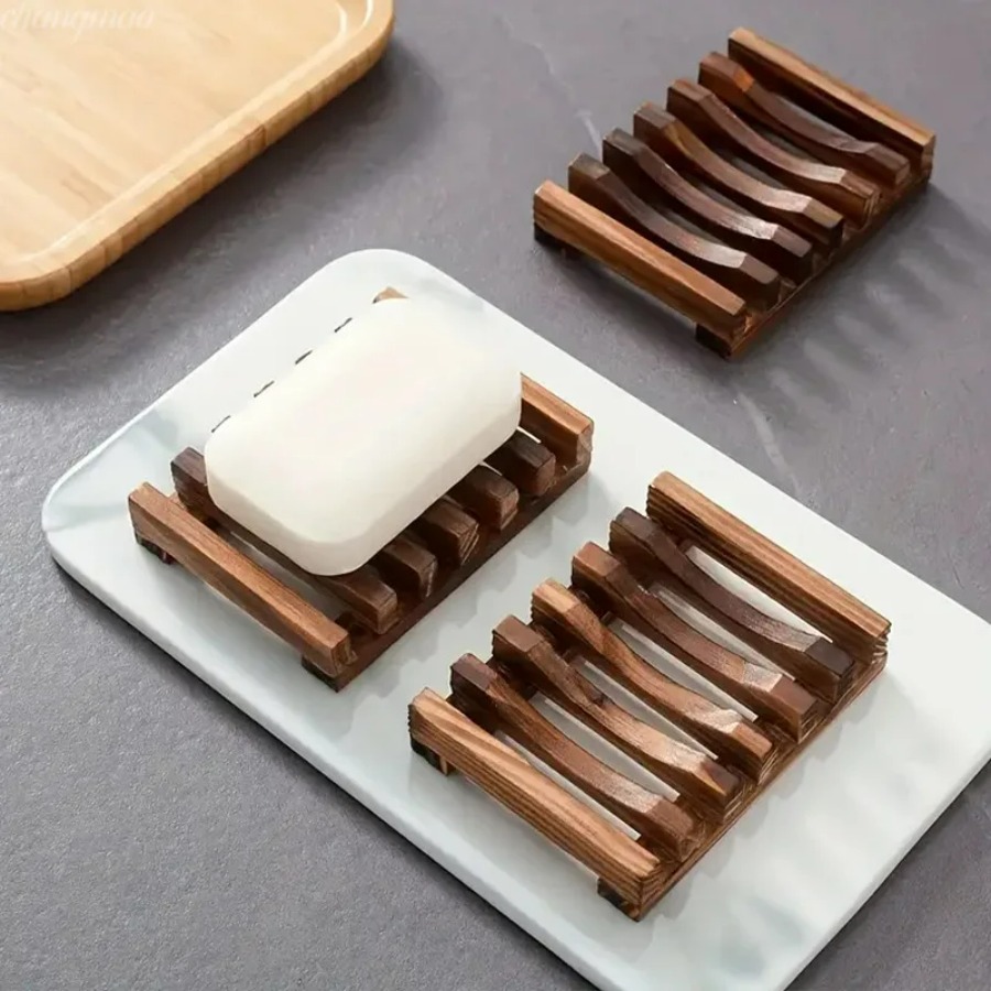 Tempat Sabun Bambu Alami, Rak  - Home Essentials Bathroom Organizer ulasan dan harga