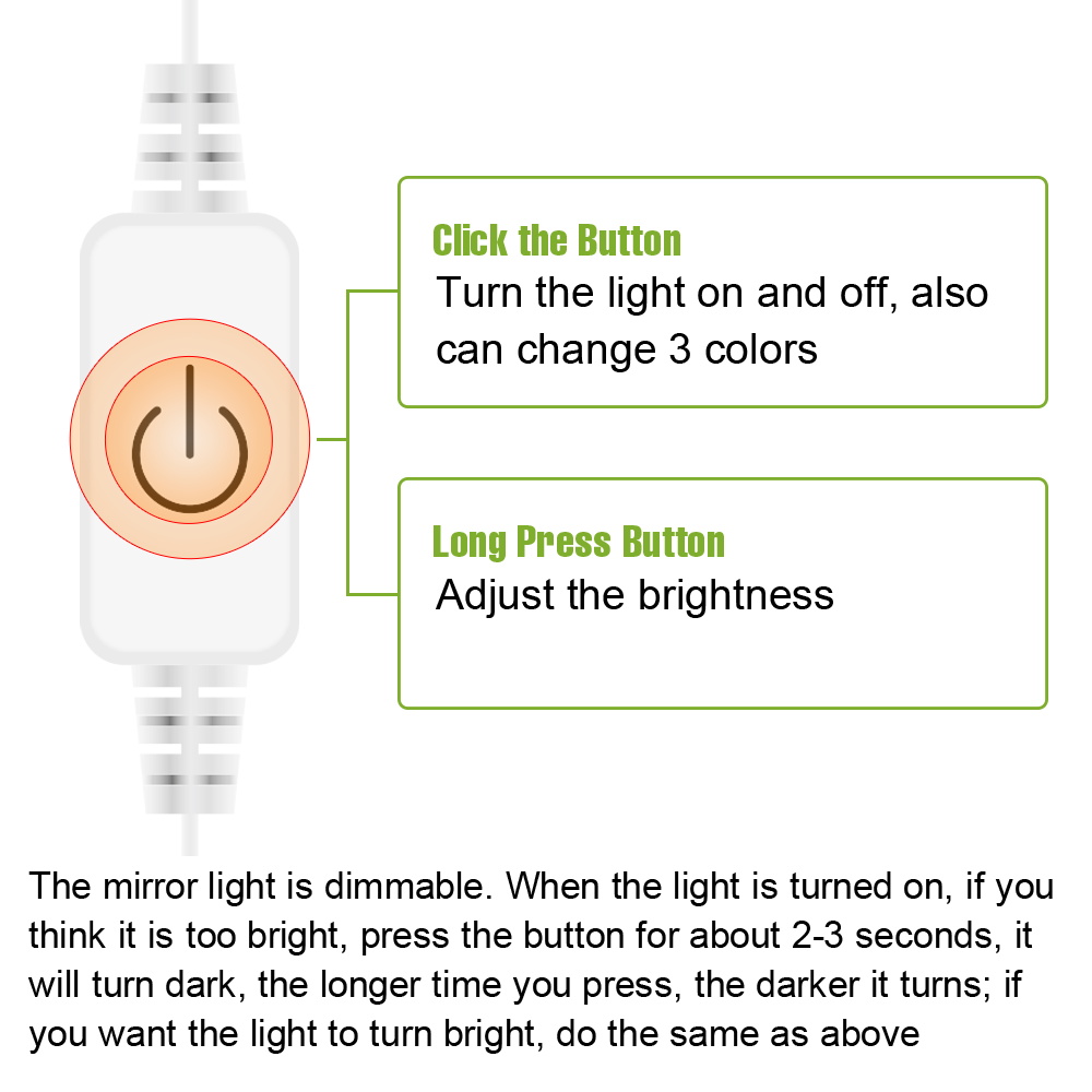 Lampu Cermin Rias LED USB, Lam - Home Bathroom Vanity ulasan dan harga