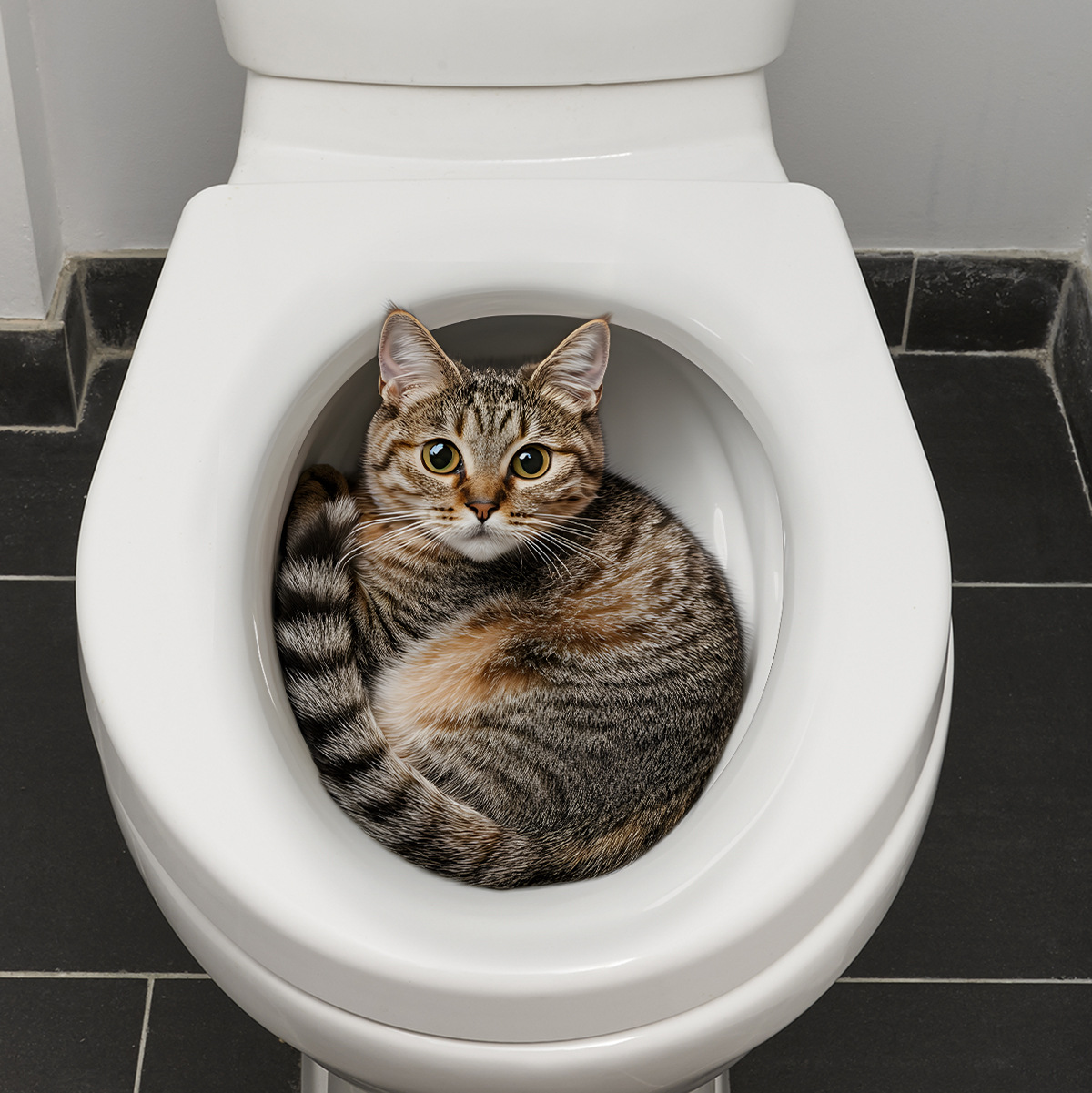 Stiker Toilet Kucing Lucu 3D S - Home Bathroom Gadgets ulasan dan harga