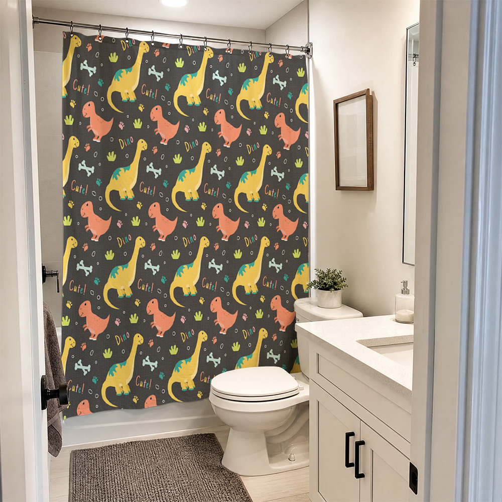 Tirai Mandi Dinosaurus Lucu Ta - Home Decor Bathroom Ideas ulasan dan harga