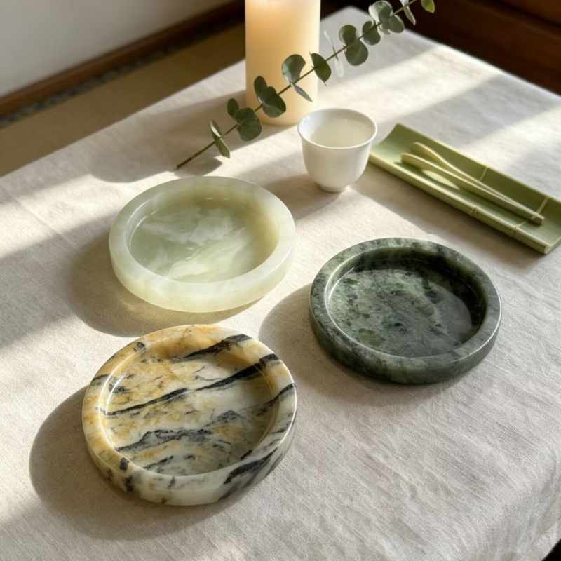 Nampan Bulat Kecil dari Marmer - Home Essentials Bathroom Organizer ulasan dan harga