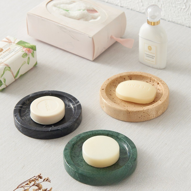 Nampan Bulat Kecil dari Marmer - Home Essentials Bathroom Organizer ulasan dan harga
