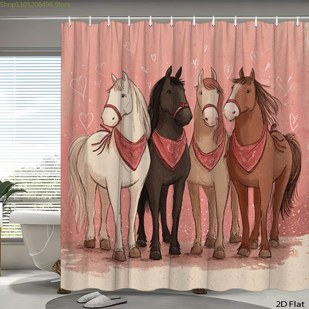 Tirai Mandi Kuda Lucu, Desain  - Home Decor Bathroom Ideas ulasan dan harga